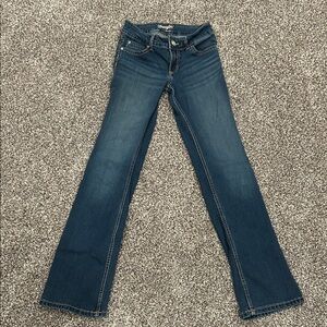 Wrangler Women's Dark Blue Bootcut Jeans Size 0x33